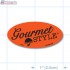Gourmet Style Fluorescent Red Oval Merchandising Labels - Copyright - A1PKG.com SKU # 10746