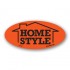 Home Style Fluorescent Red Oval Merchandising Labels - Copyright - A1PKG.com SKU - 10747
