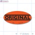 Original Fluorescent Red Oval Merchandising Labels - Copyright - A1PKG.com SKU - 10749