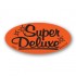 Super Deluxe Fluorescent Red Oval Merchandising Labels - Copyright - A1PKG.com SKU - 10751