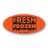 Fresh Frozen Fluorescent Red Oval Merchandising Labels - Copyright - A1PKG.com SKU - 10854