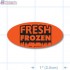 Fresh Frozen Fluorescent Red Oval Merchandising Labels - Copyright - A1PKG.com SKU - 10854