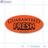 Guaranteed Fresh Fluorescent Red Oval Merchandising Labels - Copyright - A1PKG.com SKU - 10856