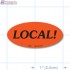 Local Fluorescent Red Oval Merchandising Labels - Copyright - A1PKG.com SKU - 10862