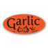 Garlic Fluorescent Red Oval Merchandising Label Copyright A1PKG.com - 10910