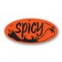Spicy Fluorescent Red Oval Merchandising Labels - Copyright - A1PKG.com SKU - 10966