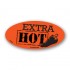 Extra Hot Fluorescent Red Oval Merchandising Labels - Copyright - A1PKG.com SKU - 10969