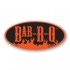 Bar-B-Q Fluorescent Red Oval Merchandising Labels - Copyright - A1PKG.com SKU - 11001