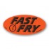 Fast Fry Fluorescent Red Oval Merchandising Labels - Copyright - A1PKG.com SKU - 11006