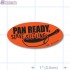 Pan Ready Serve Sizzling Fluorescent Red Oval Merchandising Labels - Copyright - A1PKG.com SKU - 11008