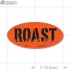 Roast Fluorescent Red Oval Merchandising Labels - Copyright - A1PKG.com SKU - 11009