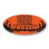 Cook From Frozen Fluorescent Red Oval Merchandising Labels - Copyright - A1PKG.com SKU - 11070