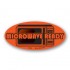 Microwave Ready Fluorescent Red Oval Merchandising Labels - Copyright - A1PKG.com SKU - 11075
