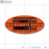 Microwave Ready Fluorescent Red Oval Merchandising Labels - Copyright - A1PKG.com SKU - 11075