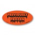 Previously Frozen Fluorescent Red Oval Merchandising Labels - Copyright - A1PKG.com SKU - 11181