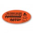 Previously Frozen Fluorescent Red Oval Merchandising Labels - Copyright - A1PKG.com SKU - 11183