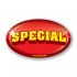 Special Full Color (Red) Oval Merchandising Labels - Copyright - A1PKG.com SKU - 13101
