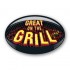 Great on the Grill Full Color Oval Merchandising Label Copyright A1PKG.com - 14012