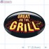 Great on the Grill Full Color Oval Merchandising Label Copyright A1PKG.com - 14012