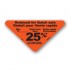Reduced 25% Fluorescent Red Oval Merchandising Labels - Copyright - A1PKG.com SKU - 14901