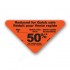 Reduced 50% Fluorescent Red Oval Merchandising Labels - Copyright - A1PKG.com SKU - 14903