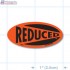 Reduced Fluorescent Red Oval Merchandising Labels - Copyright - A1PKG.com SKU - 14989