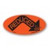 Reduced Arrow Fluorescent Red Oval Merchandising Labels - Copyright - A1PKG.com SKU - 14990