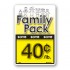 Family Pack Save 40¢ per lb Bright Yellow Rectangle Merchandising Labels - Copyright - A1PKG.com SKU - 15117