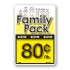 Family Pack Save 80¢ per lb Bright Yellow Rectangle Merchandising Labels - Copyright - A1PKG.com SKU - 15121