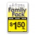 Family Pack Save $1.50 per lb Bright Yellow Rectangle Merchandising Labels - Copyright - A1PKG.com SKU - 15125Pack Save $1.50 per lb Merchandising Label Copyright A1PKG.com - 15125