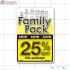 Family Pack Save 25% OFF Bright Yellow Rectangle Merchandising Labels - Copyright - A1PKG.com SKU - 15128