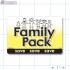 Family Pack Bright Yellow Rectangle Merchandising Labels - Copyright - A1PKG.com SKU - 15131