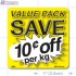 Value Pack Save 10¢ per kg Merchandising Label Copyright A1PKG.com - 15201