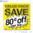 Value Pack Save 80¢ per kg Merchandising Label Copyright A1PKG.com - 15208