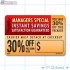 Instant Savings 30% off Coupon Full Color Rectangle Merchandising Labels - Copyright - A1PKG.com SKU -  15310