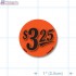 $3.25 Fluorescent Red Circle Merchandising Price Label Copyright A1PKG.com - 15540