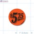 $5.75 Fluorescent Red Circle Merchandising Price Label Copyright A1PKG.com - 15550