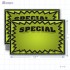 Green Special 3D Starburst Merchandising Placards 1UP (11" x 7") - Copyright - A1PKG.com - 16004