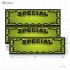 Green Special 3D Starburst Merchandising Placards 2UP (11" x 3.5") - Copyright - A1PKG.com - 16005