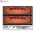 Orange Special 3D Starburst Merchandising Placards 2UP (11" x 3.5") - Copyright - A1PKG.com - 16008