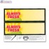 Always Fresh Merchandising Placards 2UP (11" x 3.5") - Copyright - A1PKG.com - 16810