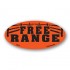 Free Range Fluorescent Red Oval Merchandising Labels - Copyright - A1PKG.com SKU - 20117