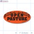 Open Pasture Fluorescent Red Oval Merchandising Labels - Copyright - A1PKG.com SKU - 20119