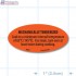 Mechanically Tenderized Fluorescent Red Oval Merchandising Labels - Copyright - A1PKG.com SKU - 20221