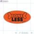 Boneless Fluorescent Red Oval Merchandising Labels - Copyright - A1PKG.com SKU - 20426