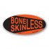 Boneless Skinless Fluorescent Red Oval Merchandising Labels - Copyright - A1PKG.com SKU - 20428