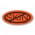 No Skin Fluorescent Red Oval Merchandising Labels - Copyright - A1PKG.com SKU - 20430
