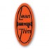 Lean Trim Fluorescent Red Oval Merchandising Labels - Copyright - A1PKG.com SKU - 20431
