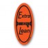 Extra Lean Fluorescent Red Oval Merchandising Labels - Copyright - A1PKG.com SKU - 20432