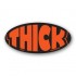 Thick Fluorescent Red Oval Merchandising Labels - Copyright - A1PKG.com SKU - 20536